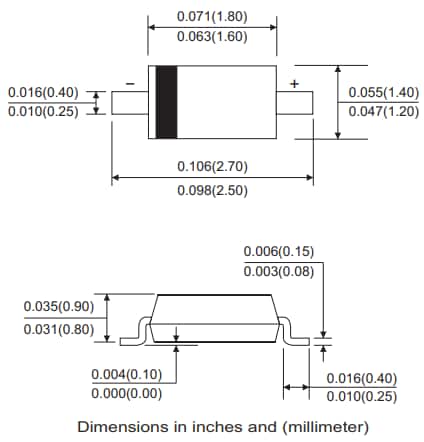 Mechanical Drawing - Comchip Technology BAS416-HF Fast Switching Diode